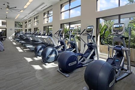 Interior view of Fitness Center at Sausalito - Villas at Playa Vista Apartment Homes in Los Angeles, CA.