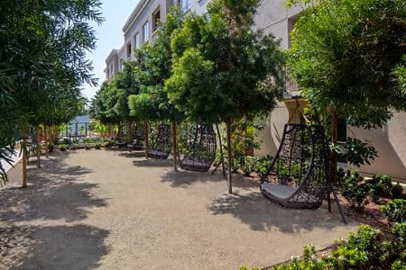 Exterior view of amenities at Sausalito - Villas at Playa Vista Apartment Homes in Los Angeles, CA.