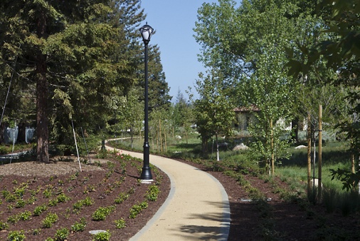 General view of River Oaks Park at Crescent Village Apartment Homes in San Jose, CA.