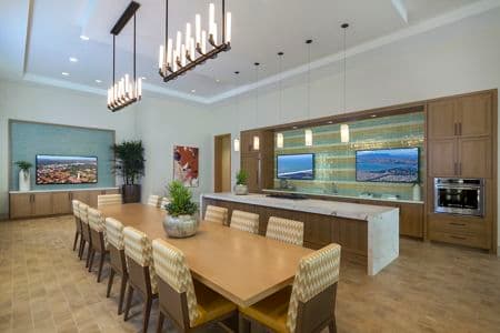 Interior view of the clubhouse at Monticello Apartment Homes in Santa Clara, CA.