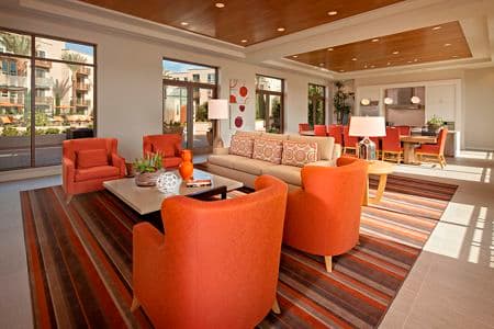 Interior view of club house at River View Apartment Homes in San Jose, CA.