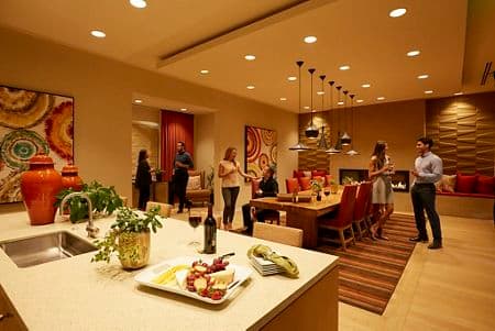 Interior view of club house at River View Apartment Homes in San Jose, CA.