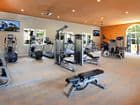 Interior view of fitness center at Las Palmas Apartment Homes in Irvine, CA.