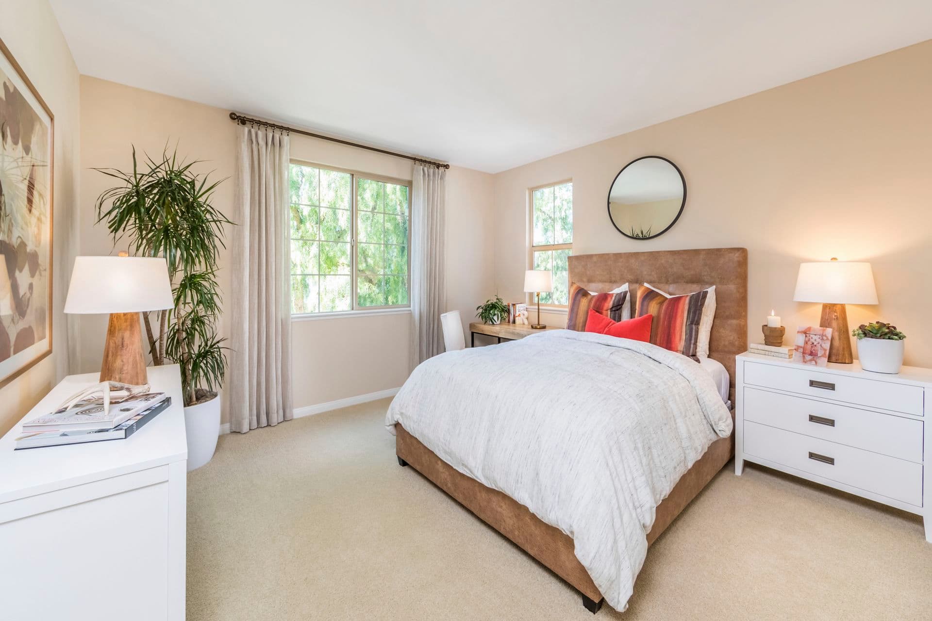 Interior view of bedroom at Mirasol Apartment Homes in Stonegate, Irvine, CA.