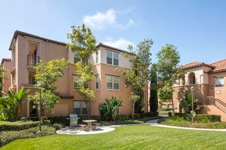 Exterior view of Portola Place Apartment Homes in Irvine, CA.