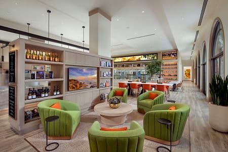 Interior view of Cafe & Market at Promenade Apartment Homes in Irvine, CA.