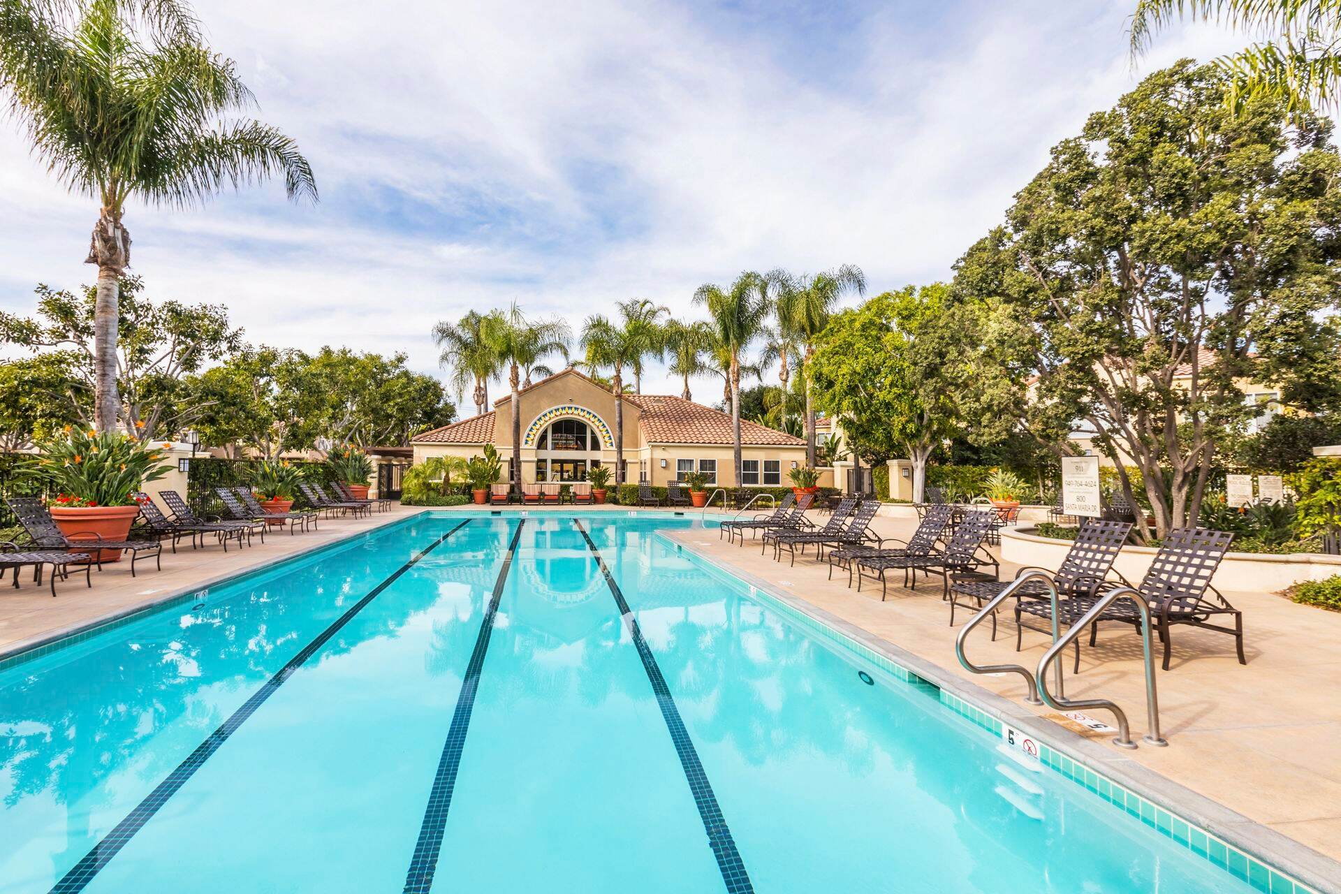 Pool view at Santa Maria Apartment Homes in Irvine, CA.