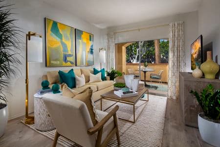 Interior view of Living Room at Turtle Rock Canyon Apartment Homes in Irvine, CA.