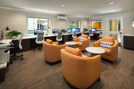 Interior view of business center at Turtle Rock Canyon Apartment Homes in Irvine, CA.