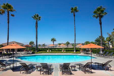 Pool view at Vista Real Apartment Homes in Mission Viejo, CA.
