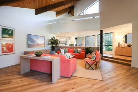Interior view of clubroom at Baywood Apartment Homes in Newport Beach, CA.