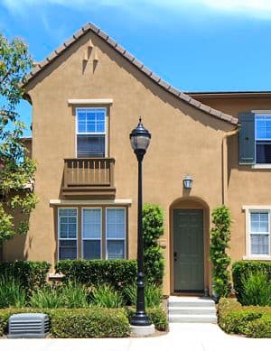 View of building exterior at Bordeaux Apartment Homes in Newport Beach, CA. 