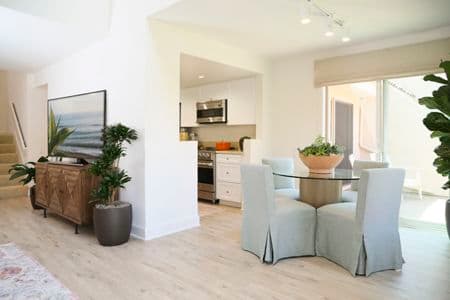 Interior view of living room at Promontory Point Apartment Communities in Newport Beach, CA.