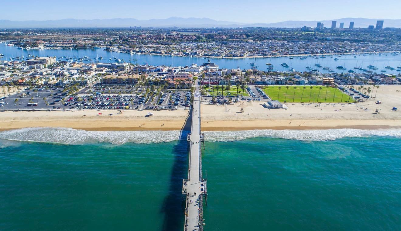 Beautiful Balboa Island in Newport Beach, Southern California. Balboa Island is a beach community in Orange County, CA.