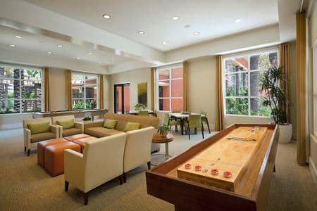 Interior view of clubhouse at Gateway Apartment Homes in Orange, CA.