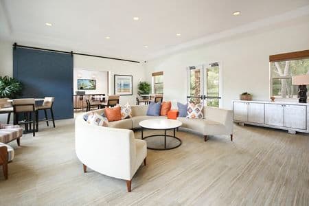 Interior view of Clubhouse at Pacific View Apartment Homes in Carlsbad, CA.