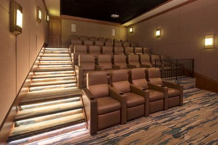 Interior view of theater room at Torrey Villas Apartment Homes in San Diego, CA.