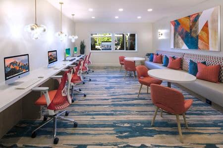 Interior view of iLounge at Torrey Villas Apartment Homes in San Diego, CA.