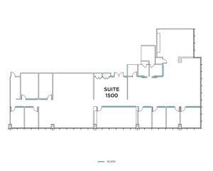 Flex+ floor plan for 300 North La Salle, Suite 1500 in Chicago, IL.