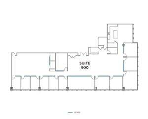 Flex+ floor plan for 300 North La Salle, Suite 900 in Chicago, IL.