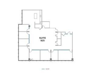 Flex+ floor plan for 300 North La Salle, Suite 925 in Chicago, IL.