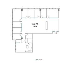 Flex+ floor plan for 300 North La Salle, Suite 975 in Chicago, IL.