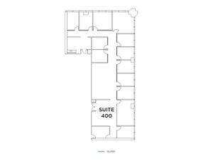 Flex+ floor plan for 11150 Santa Monica Blvd, suite 400 in Los Angeles, CA.