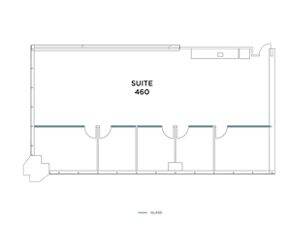 Flex+ floor plan for 11150 Santa Monica Blvd, suite 460 in Los Angeles, CA.