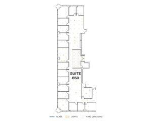 Flex+ floor plan for 11150 Santa Monica Blvd, suite 850 in Los Angeles, CA.