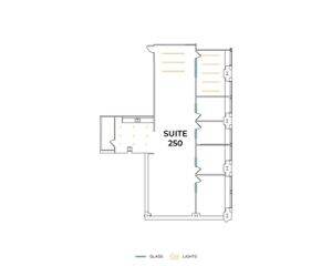 Flex+ floor plan for 100 Spectrum Center Drive, suite 550 in Irvine, CA.