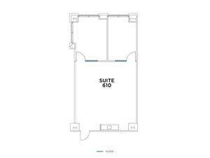 Flex+ floor plan for 20 Pacifica, suite 610 in Irvine, CA.