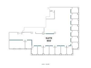 Flex+ floor plan for 20 Pacifica, suite 850 in Irvine, CA.