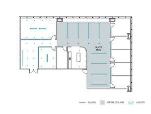 Flex+ floor plan for 200 Spectrum Center Drive, suite 1850 in Irvine, CA.