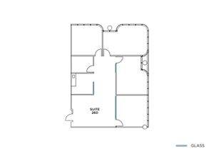 Flex+ floor plan for 450 Newport Center Drive, suite 260 in Newport Beach, CA