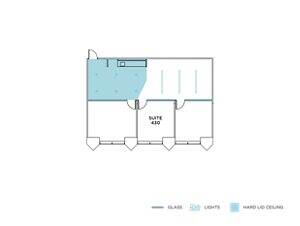 Flex+ Floor plan for 620 Newport Center Drive, suite 430 in Newport Beach, CA.