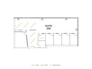 Flex+ floor plan for 525 Technology, suite 220 in Irvine, CA.