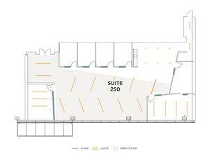 Flex+ floor plan for 525 Technology, suite 250 in Irvine, CA.