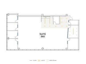 Flex+ floor plan for 525 Technology, suite 380 in Irvine, CA.