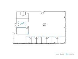 Flex+ floorplan for 15420 Laguna Canyon Rd, suite 250 in Irvine, CA.