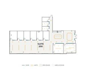 Flex+ floor plan for 110 Progress, suite 200 in Irvine, CA.