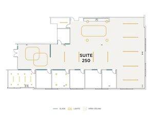 Flex+ floor plan for 210 Progress, suite 250 in Irvine, CA.