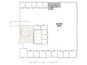 Flex+ floor plan for 7525 Irvine Center Drive, suite 250 in Irvine, CA.