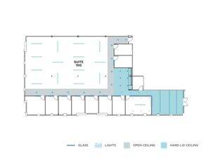 Flex+ floorplan for 7515 Irvine Center Drive, suite 100 in Irvine, CA.