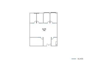 Flex+ floorplan for 7595 Irvine Center Drive, suite 120 in Irvine, CA.