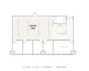 Flex+ floor plan for 18100 Von Karman Ave, suite 310 in Irvine, CA.