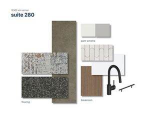 Flex+ finish palette for 18300 Von Karman Ave., suite 280 in Irvine, CA.
