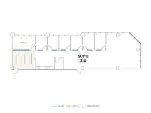Flex+ floor plan for 18400 Von Karman Ave, suite 310 in Irvine, CA.