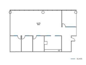 Flex+ floor plan for 18400 Von Karman Avenue, suite 950 in Irvine, CA