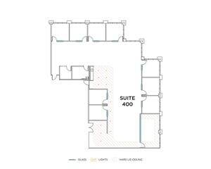 Flex+ floor plan for 1 Park Plaza, suite 400 in Irvine, CA.