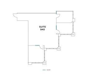 Flex+ floor plan for 1 Park Plaza, suite 940 in Irvine, CA.
